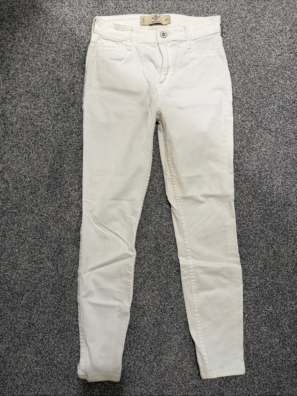 Hollister White High Rise Skinny Jeans